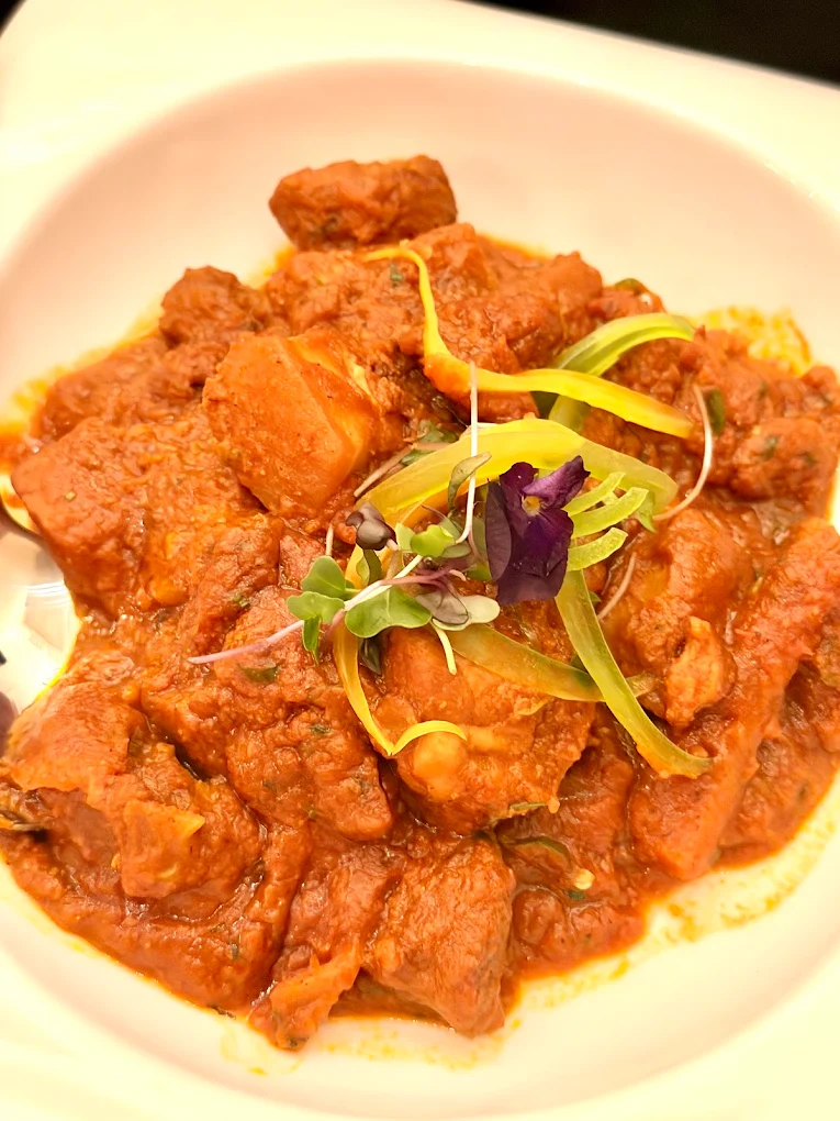 Bamboo shoot chicken curry with fresh herbs